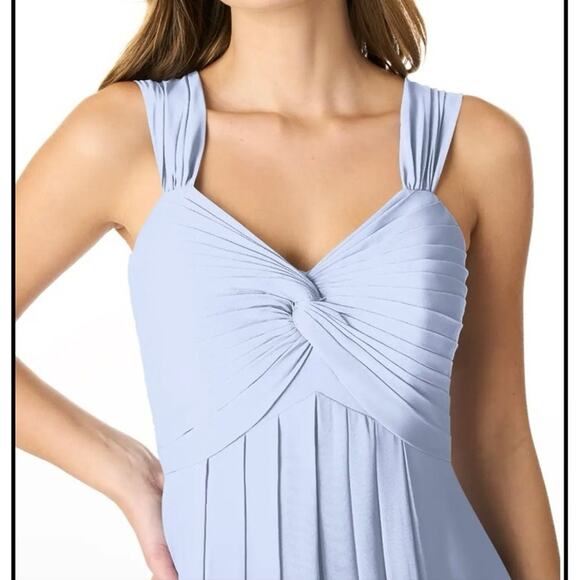 Azazie Kaitlynn Bridesmaid Dress Formal Gown in Ice Blue Size 6 - Picture 4 of 12
